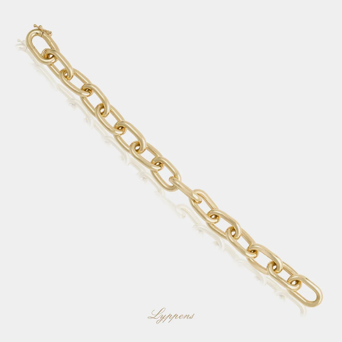 Geelgouden fantasie anker schakelarmband - Afbeelding 2