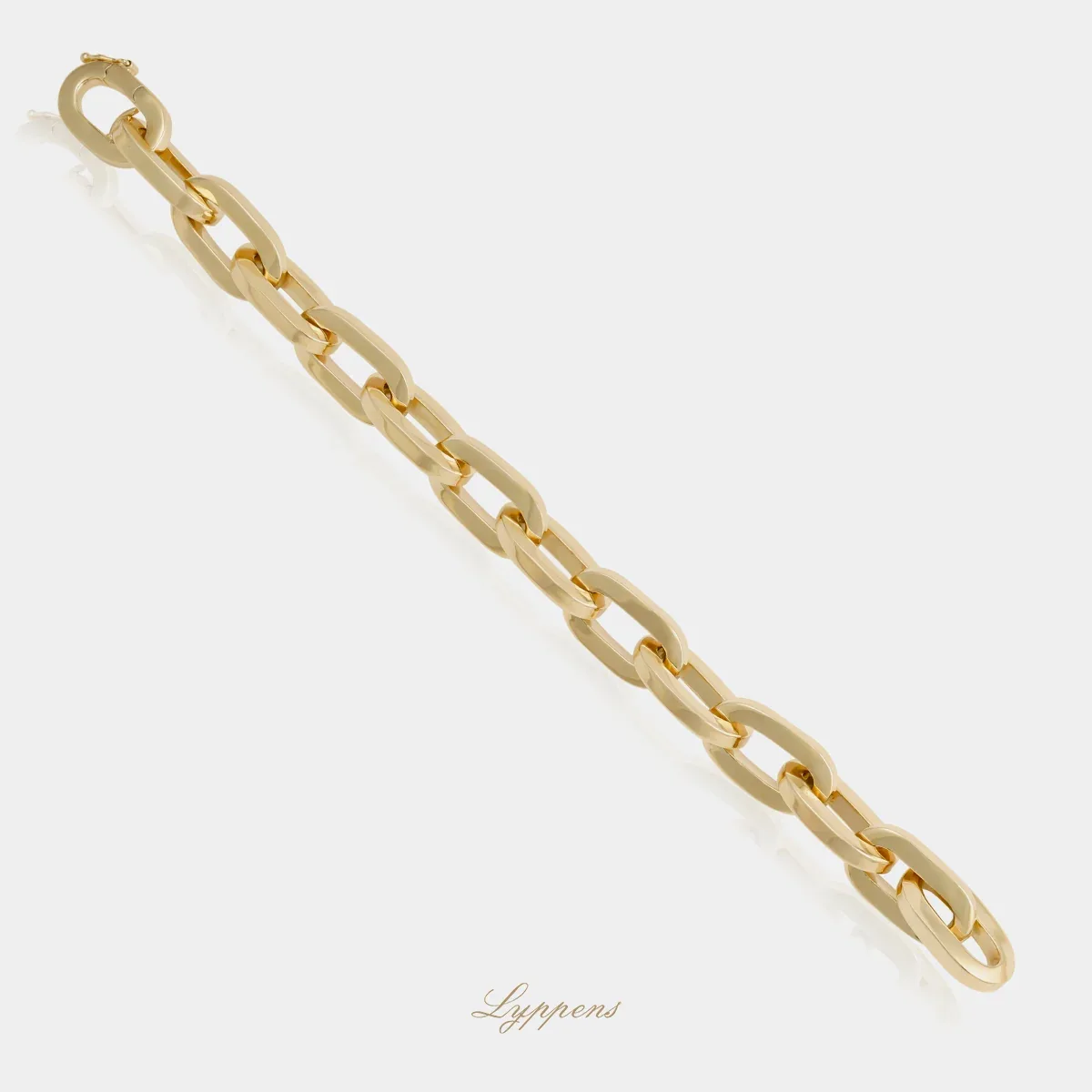 Geelgouden fantasie schakelarmband - Afbeelding 2