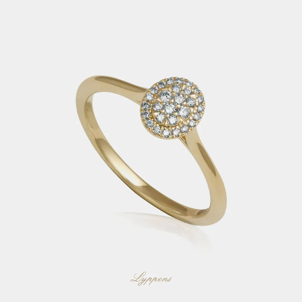 Geelgouden ring met diamant - Afbeelding 2