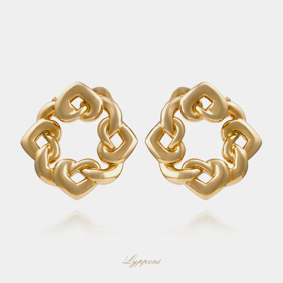 Geelgouden vintage oorbellen