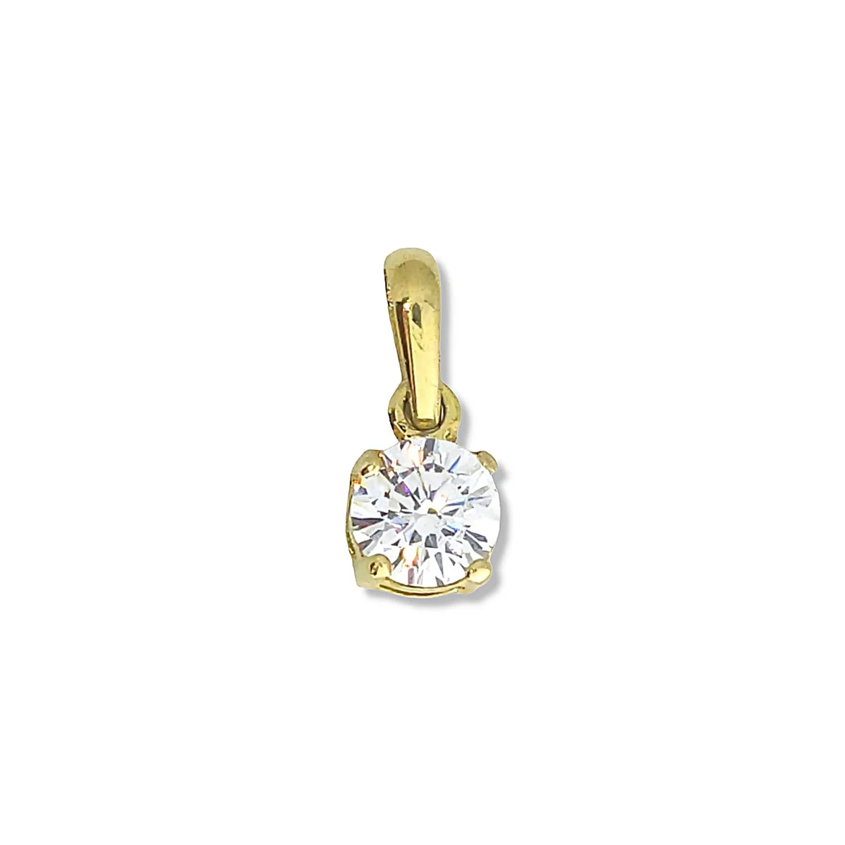 Gouden Hanger Zirkonia 5 mm 14 karaats