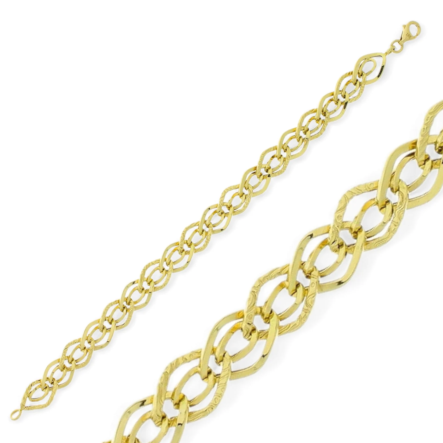 Gouden Schakelarmband 20 cm 10.2 mm 18 karaats