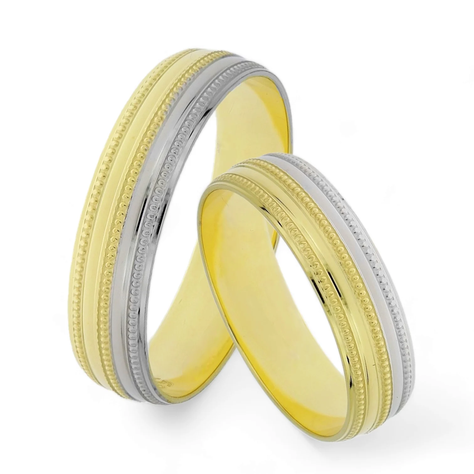 Gouden Trouwringen 5 mm Bicolor 14 karaats MDM0140