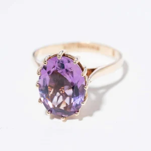 Vintage Amethyst Oval Statement Ring