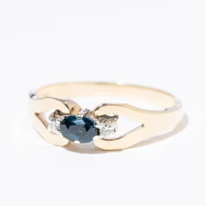 Vintage Diamond & Sapphire Silk Night Ring