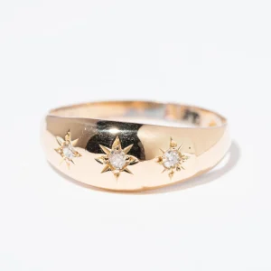 Vintage Diamond Starburst Ring