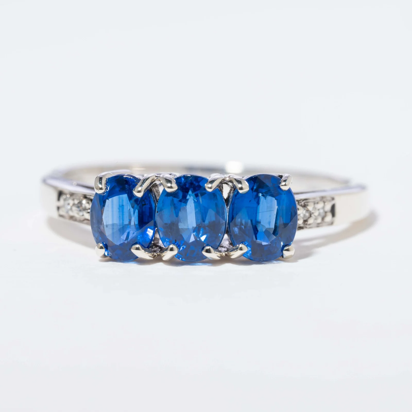 Vintage Kyanite & Diamond White Ring - Afbeelding 2
