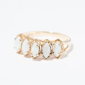 Vintage Opal Marquise Fivestone Ring