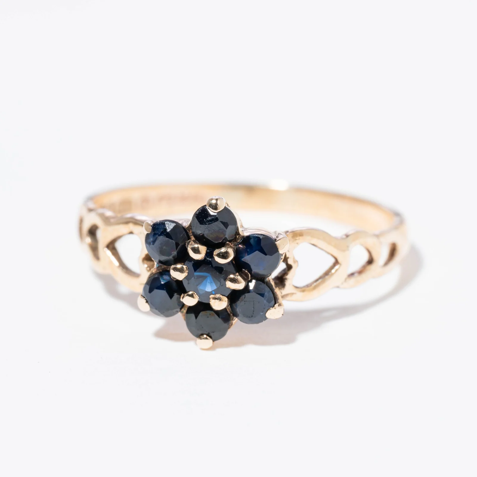 Vintage Sapphire Floral Fields Ring